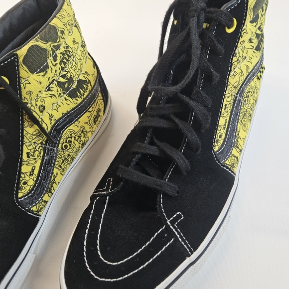 VANS SpongeBob SquarePants x Mike Gigliotti Skate Sk8- High Black Gold Mens 13 - Picture 3 of 11